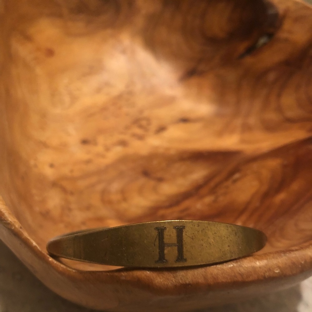 NWOT Brass Anthro ‘H’ Cuff Bracelet